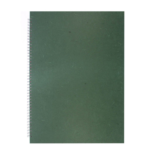 A2 Portrait, Dark Green Sketchbook by Pink Pig International