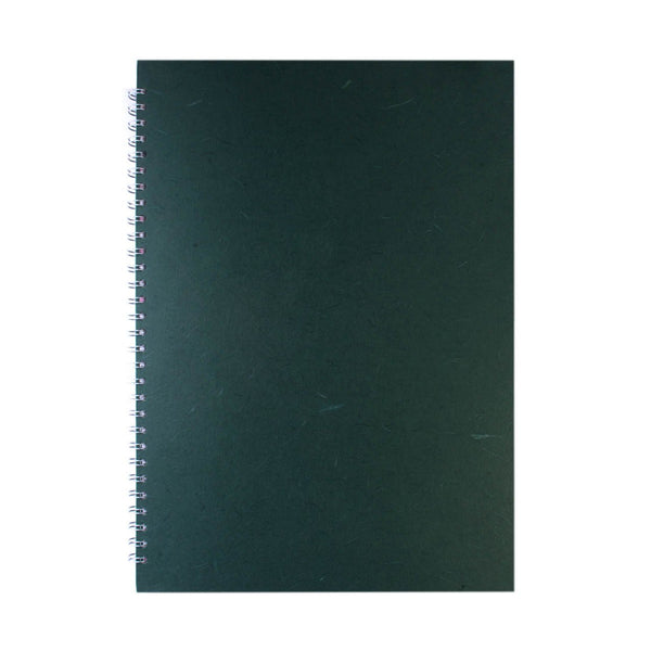 A3 Portrait, Dark Green Watercolour Book by Pink Pig International