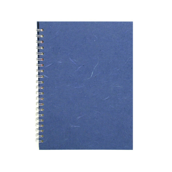 A4 Portrait, Mid Blue Notebook by Pink Pig International