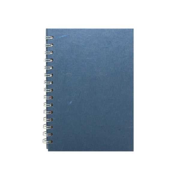 A5 Portrait, Mid Blue Notebook by Pink Pig International