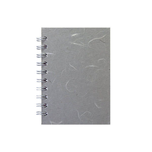 A6 Portrait, Pale Grey Notebook by Pink Pig International